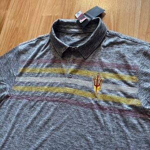 NEW- Arizona State ASU Sun Devils Performance Polo Collared Golf Shirt- Men’s XL
